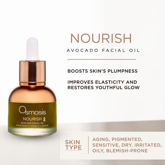 OSMOSIS Nourish Avocado Oil dropper for easy daily hydration