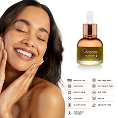 OSMOSIS Nourish Avocado Oil packaging emphasizing purity and eco-friendly sourcing