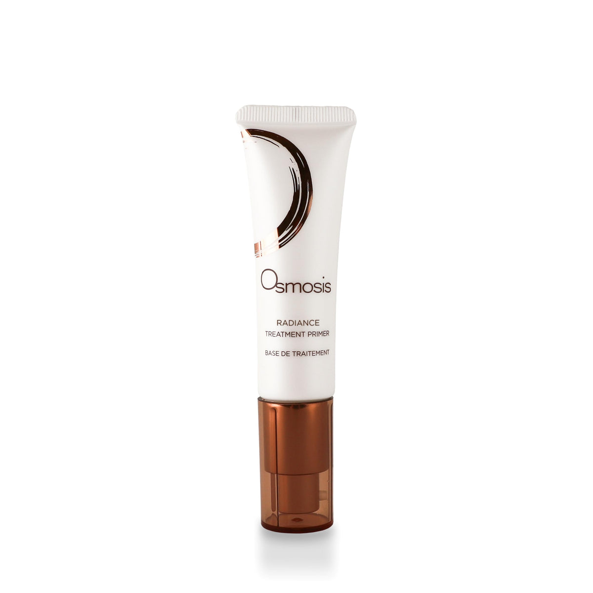 Osmosis Radiance Primer bottle with pump for easy application and a subtle glow.