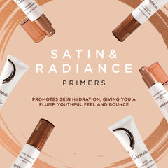 OSMOSIS Satin Treatment Primer texture swatch reveals a soft-focus satin finish.