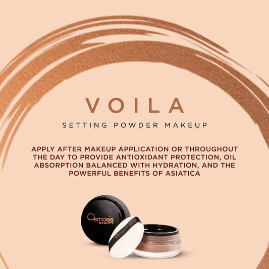 OSMOSIS Voila powder texture close-up showing silky blur and shine control