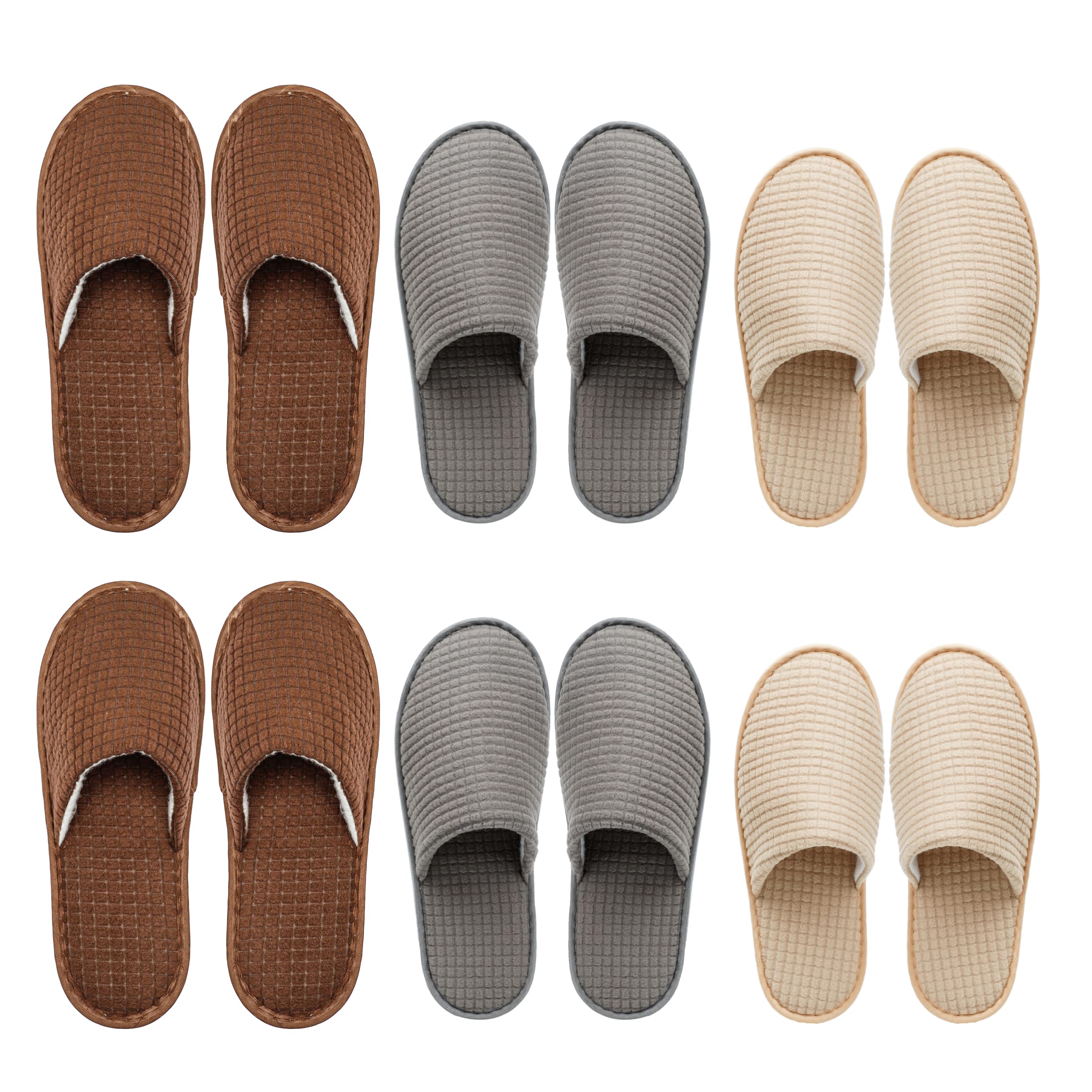 OSTADARRA 6-pairs spa slippers in packaging, ideal for guest rooms and travel convenience.