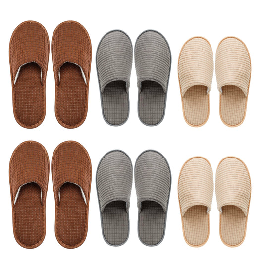 OSTADARRA 6-pairs spa slippers in packaging, ideal for guest rooms and travel convenience.