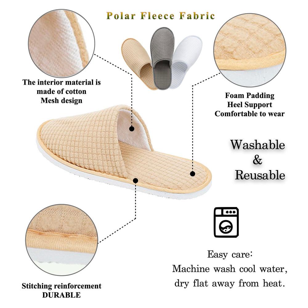 OSTADARRA spa slippers inner material, polar fleece for cozy comfort.