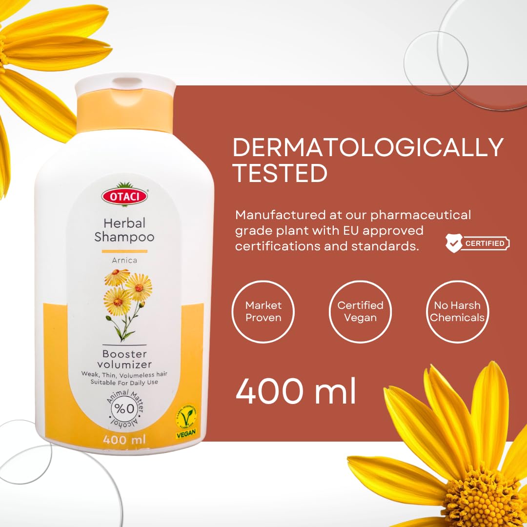 OTACI bottle shows no parabens, silicones, or alcohol for cleaner care.