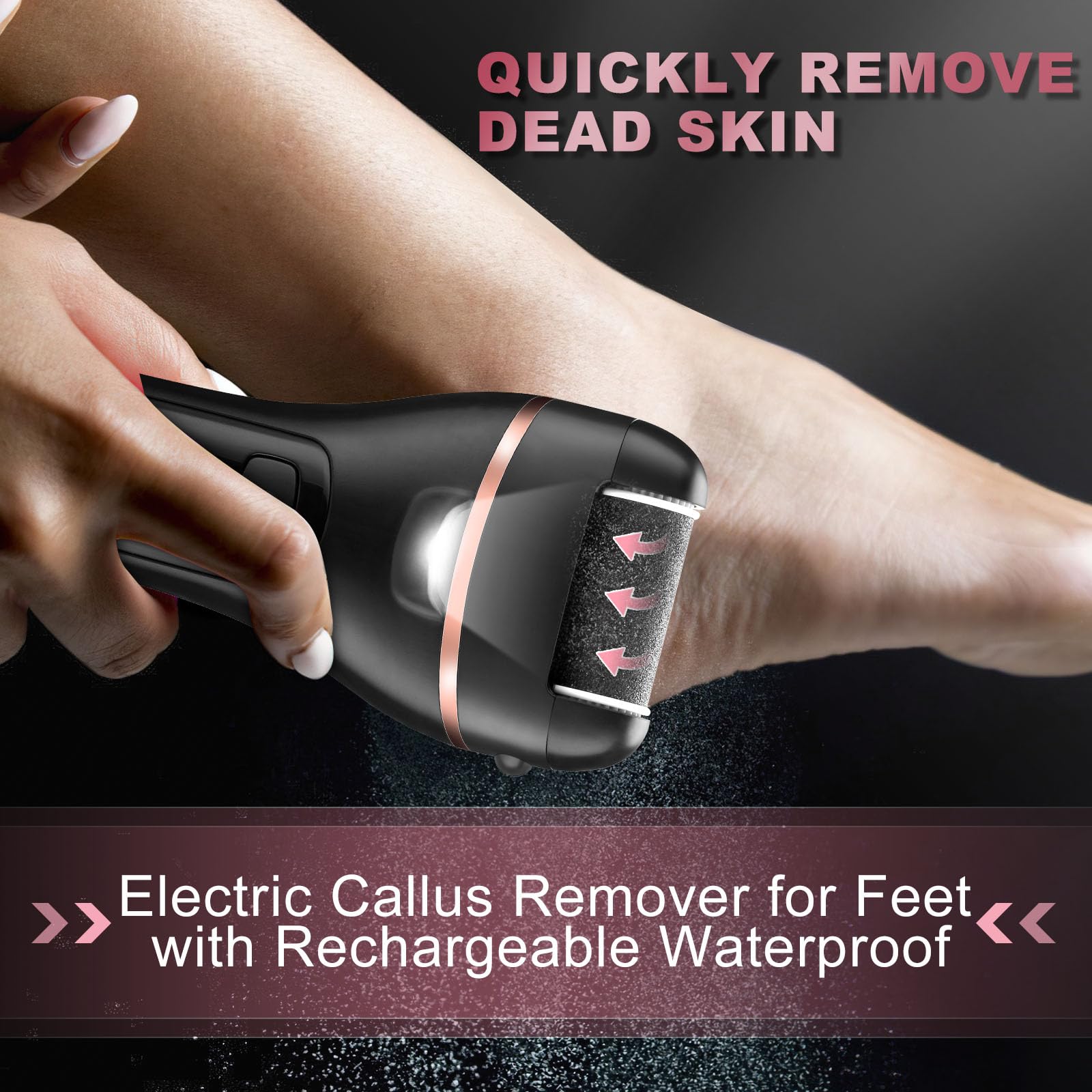 OTAZWA three roller heads for callus, dead skin, and skin care