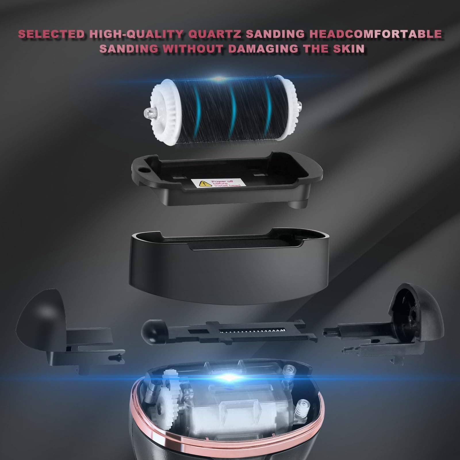 OTAZWA two-speed adjustable foot file for customized comfort