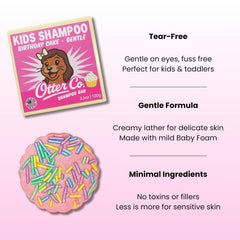 Creamy tear-free lather from Otter Co Kids Shampoo Bar
