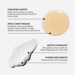 OUAI Detox Shampoo lather on hair highlighting cleansing clarity after buildup.