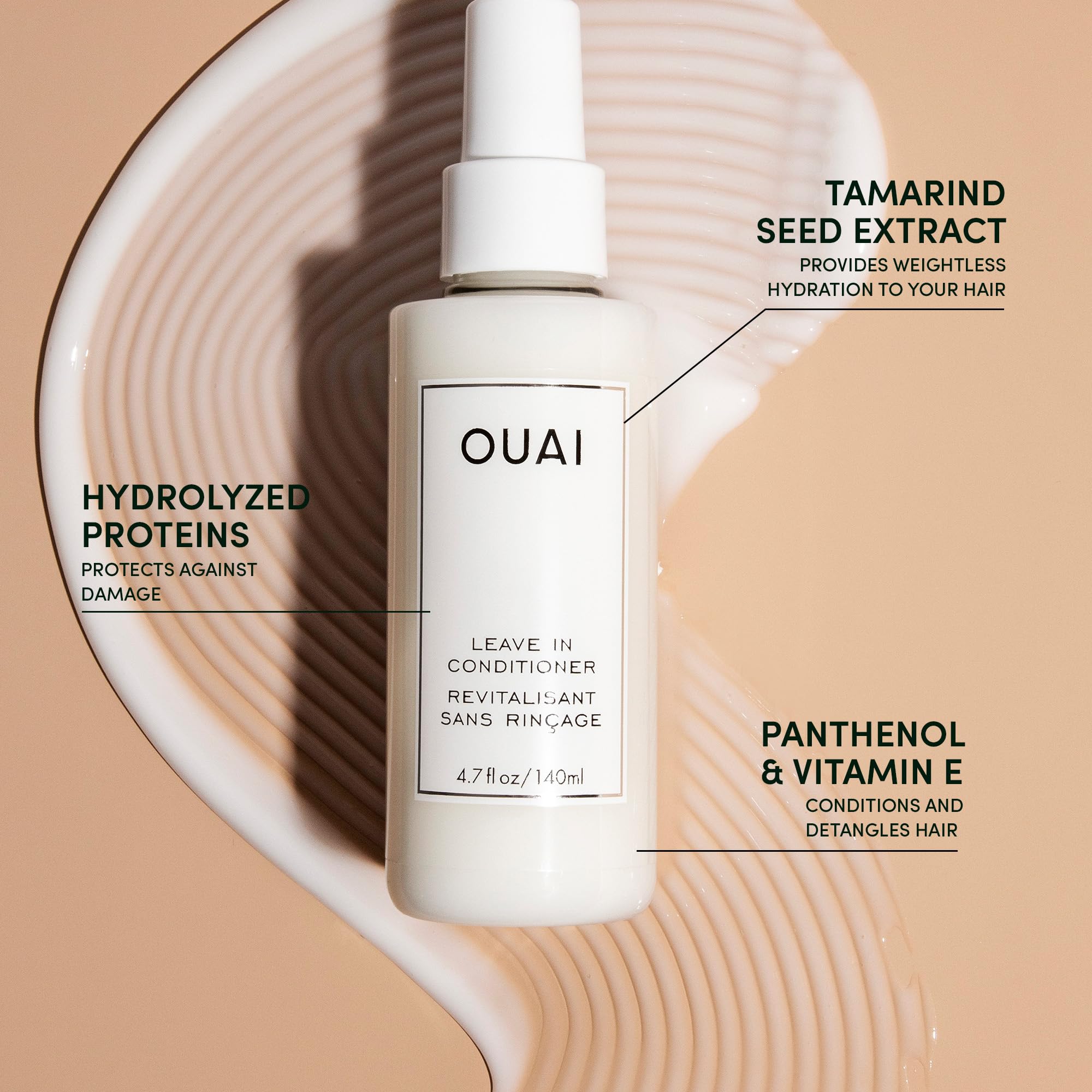 OUAI hair styling set montage showing a quick everyday routine