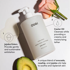OUAI Hand Wash Dean Street bottle with jojoba promotes nourishment while you wash.