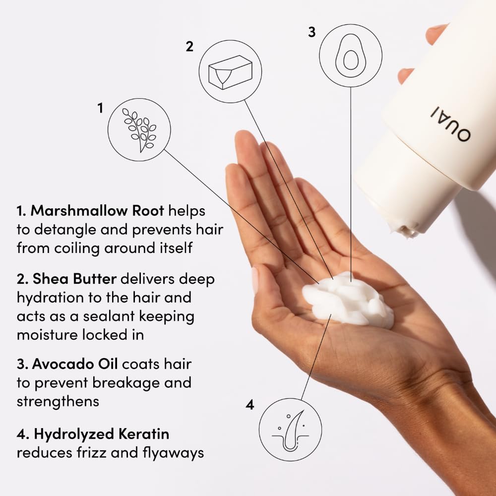 OUAI Means Yes branding conveys an approachable, effortless hair care philosophy.