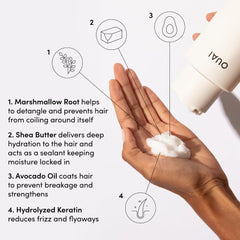 OUAI Means Yes branding conveys an approachable, effortless hair care philosophy.