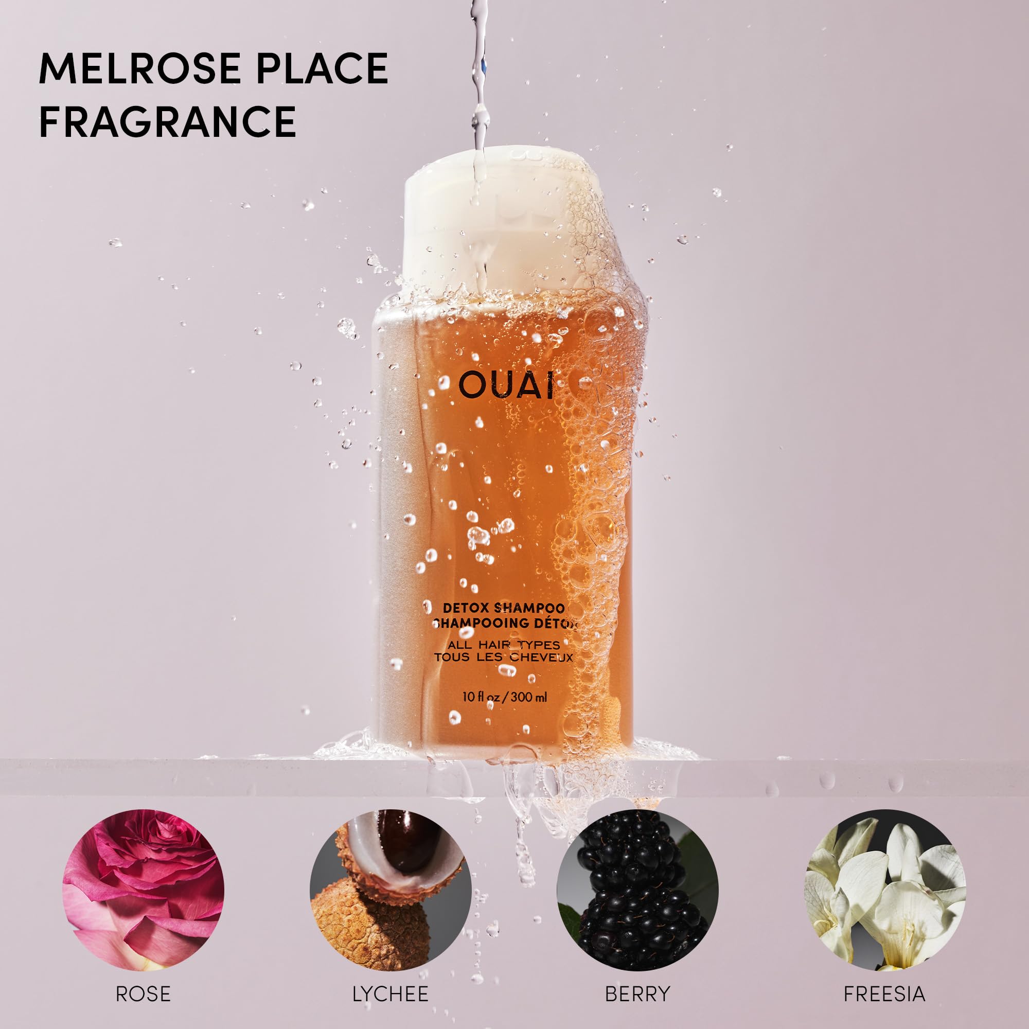 OUAI Medium Conditioner label detail highlighting hydration cues