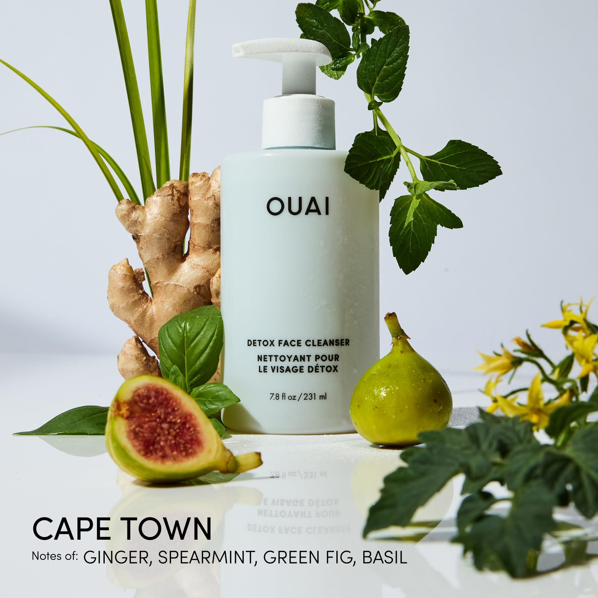 OUAI bottle shows niacinamide benefit for balanced skin