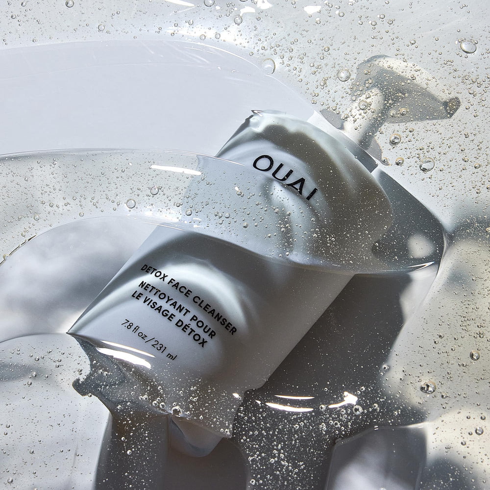 OUAI after-workout cleanse removing sweat and oil