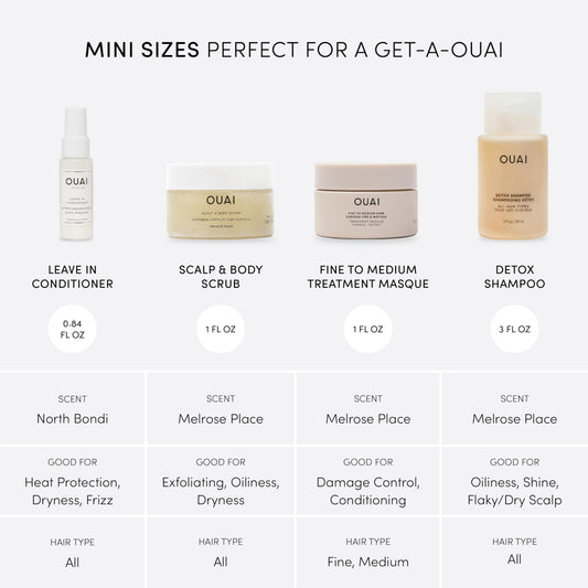 OUAI Detox Shampoo bottle clarifies scalp buildup