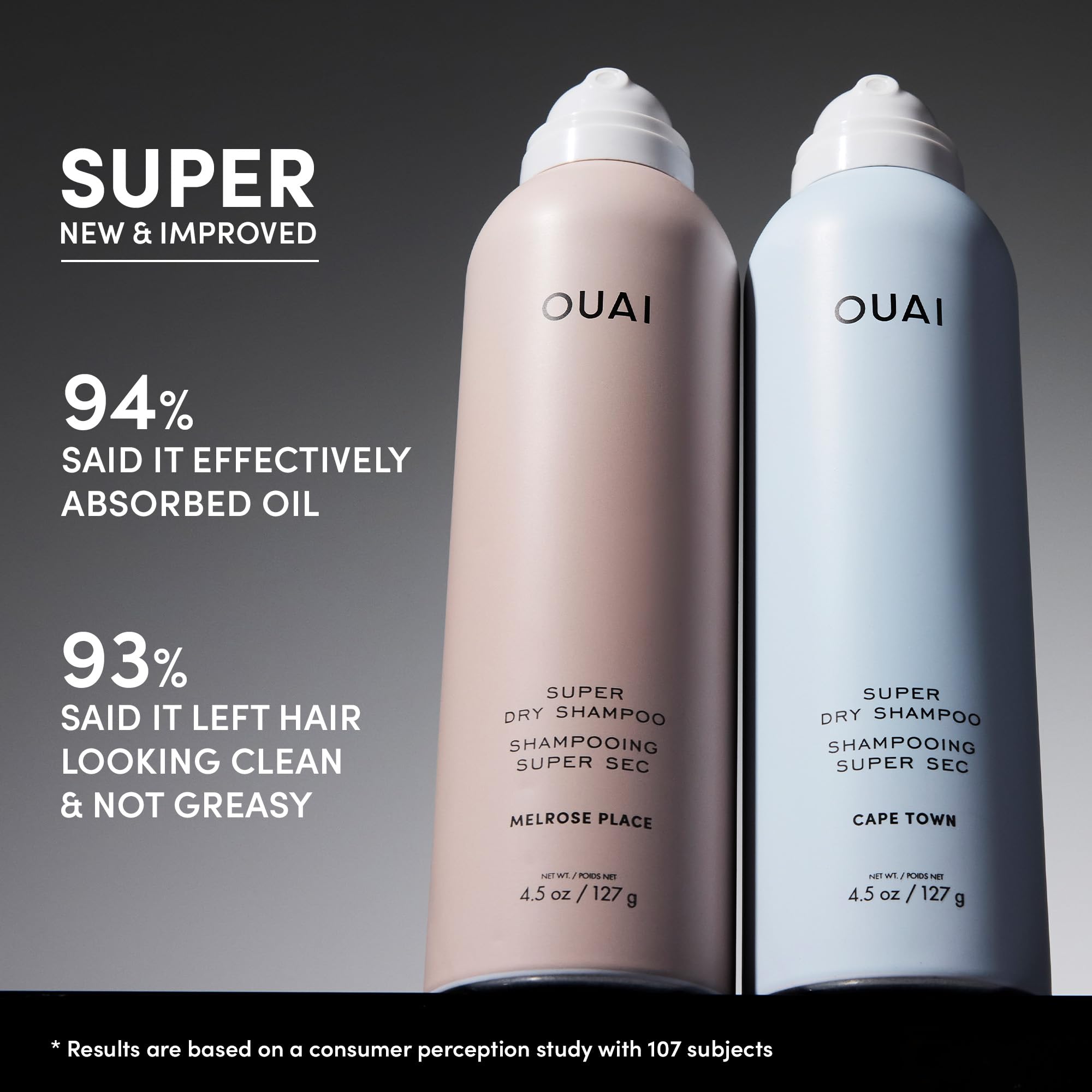 OUAI travel-size dry shampoo demonstrates portable refresh on the go.
