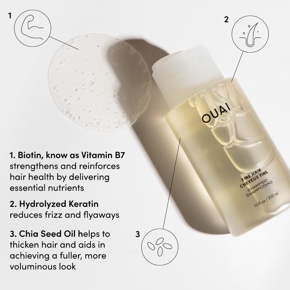 OUAI travel-size set packaging ideal for on-the-go routines.