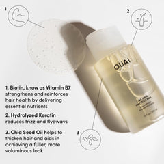 OUAI travel-size set packaging ideal for on-the-go routines.