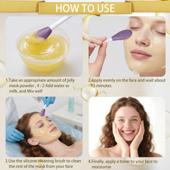 Ouhans Jelly Mask peel-off reveals softened, plump-looking skin after removal