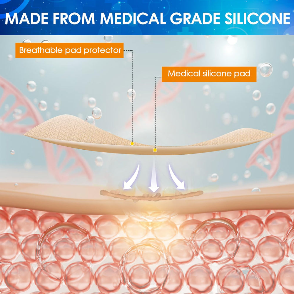 OUJEALEE silicone scar tape on skin demonstrates breathable comfort for daily wear.