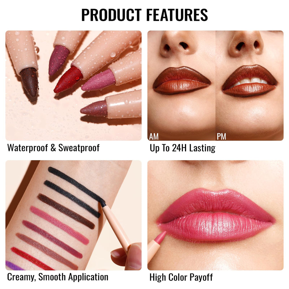 Oulac Halloween glam look idea featuring shimmering lip color and bold lips.