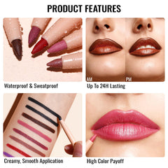 Oulac Halloween glam look idea featuring shimmering lip color and bold lips.