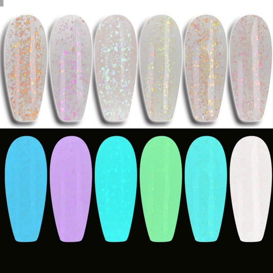 Oumisaya GP014 glow opal gel polish shows color-changing shimmer for nails.