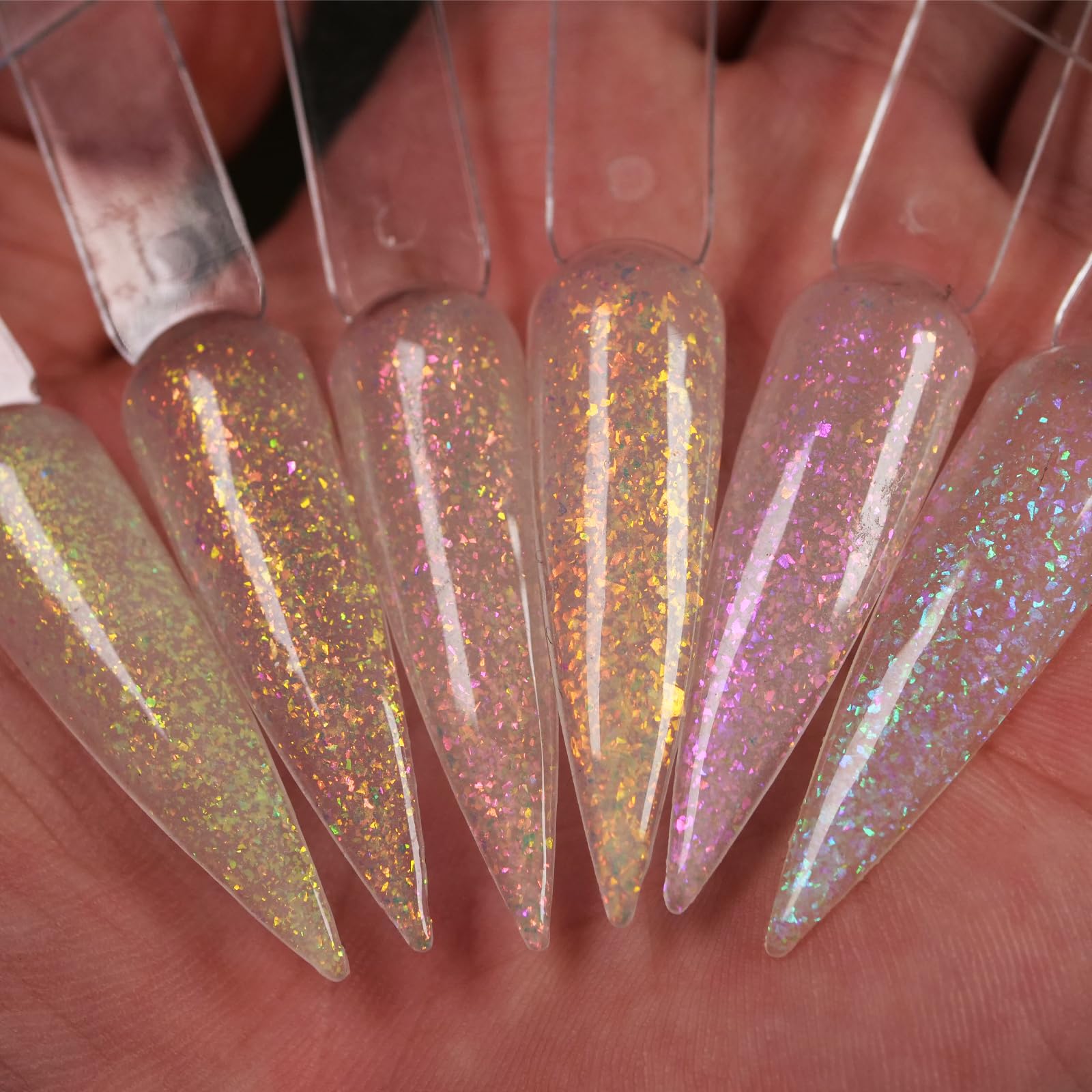 Oumisaya six-color GP014 set showcases vibrant opal tones and lasting shine.