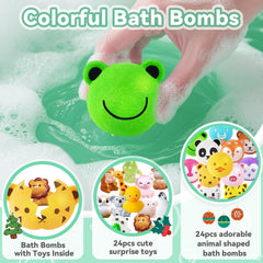 OuMuaMua flamingo-toy-inside bath bomb sparks imagination