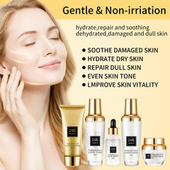 OUPEICHARM 24K Gold Skincare Set packaging showcases elegant gift-ready presentation