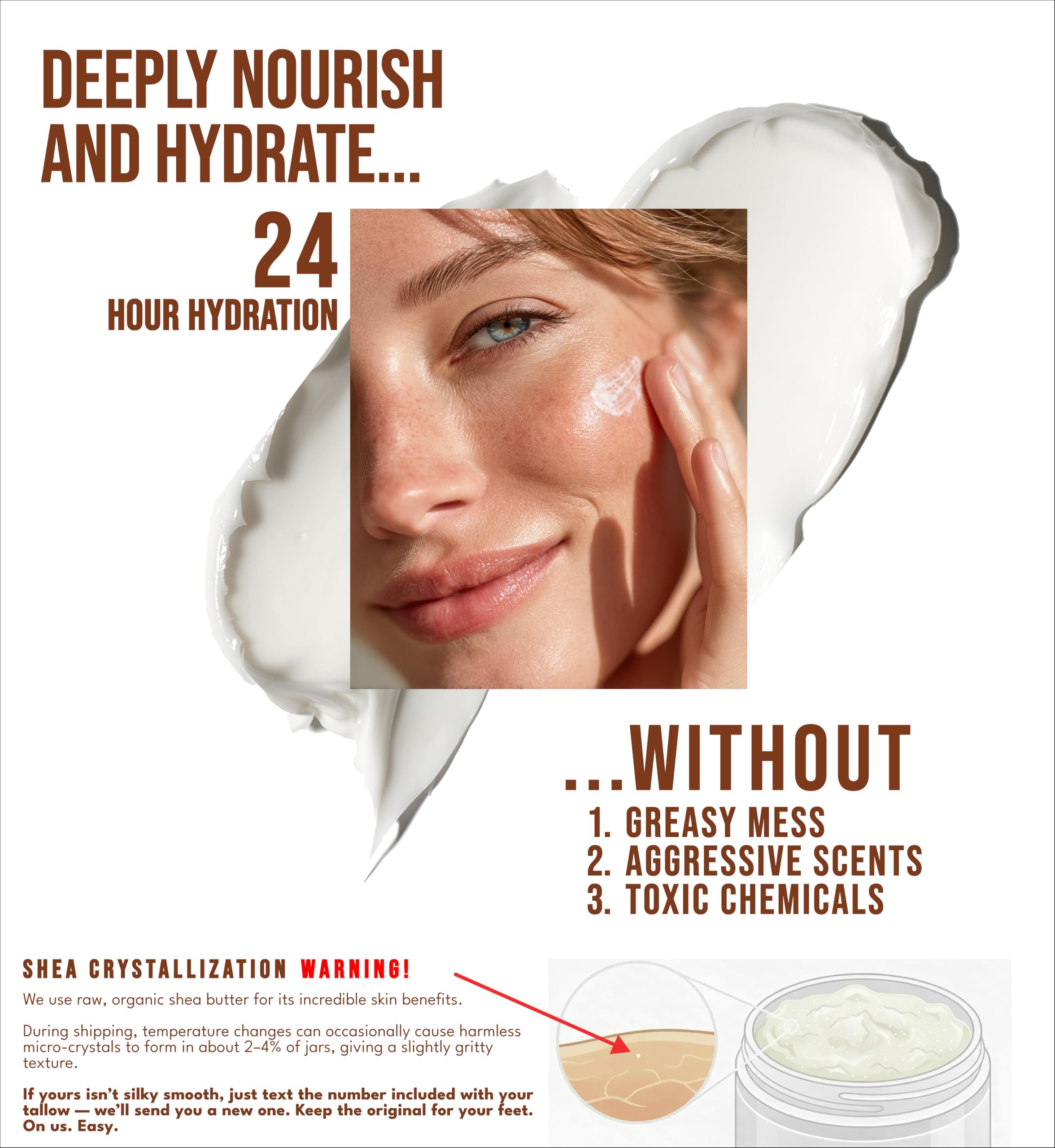 Our Earth Beauty unscented face cream bottle ideal for sensitive skin