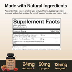 Ourea label with ingredients emphasizes carotenoids and minerals for skin health