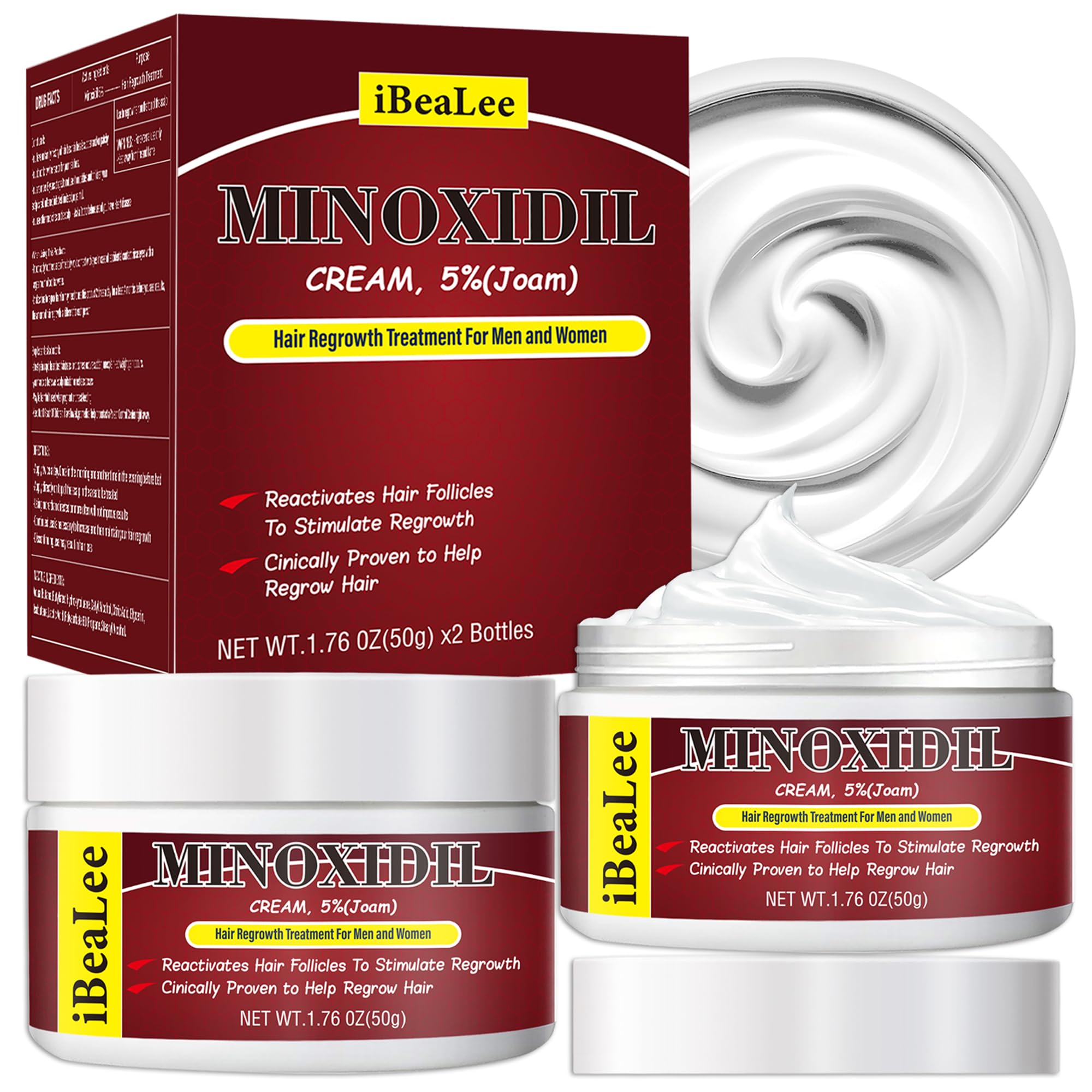OURMUST 5% Minoxidil bottle shown for scalp hair regrowth and fuller look.
