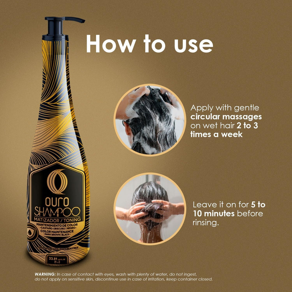 OURO Color-Enhancing Shampoo color protection preserves tone between washes