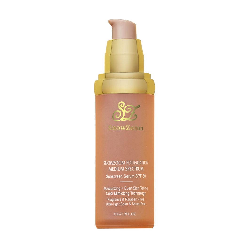 OUSHANG 4-in-1 foundation bottle front view showing sleek packaging for easy shade matching