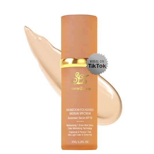 OUSHANG Bio Foundation 4-in-1 swatch demonstrates complexion-blending coverage and hydration.