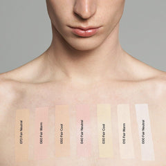 OUSHANG fair-skin friendly shade adapts to tone for natural blend.