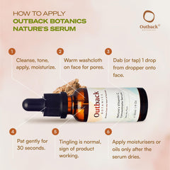 Outback Botanics cruelty-free vegan badge on packaging signals ethical skincare