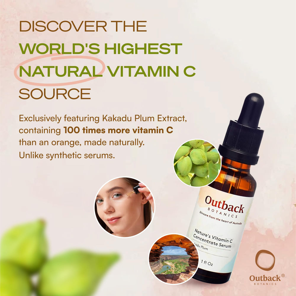 Outback Botanics Kakadu Plum extract close-up highlights natural Vitamin C richness