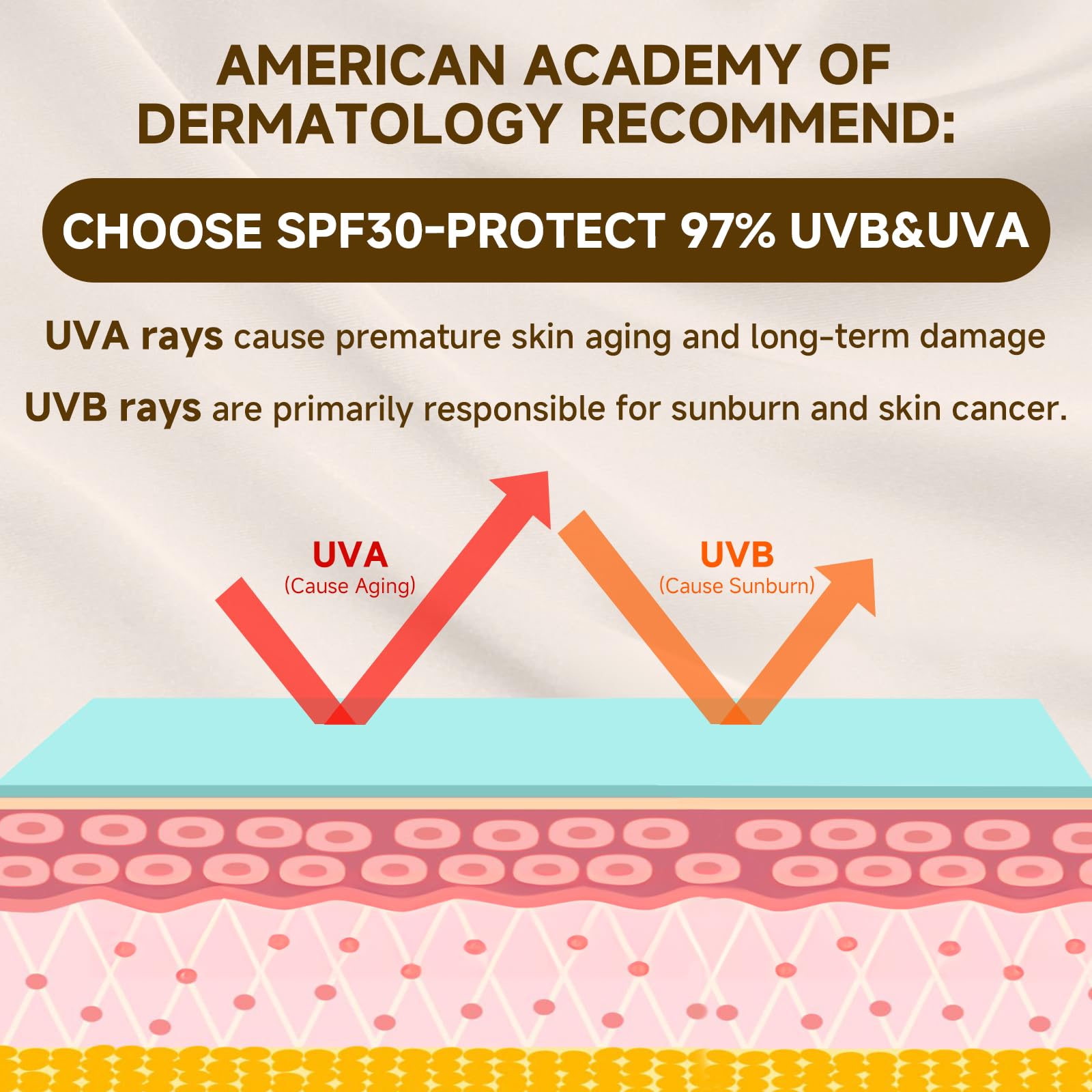 Outccogo Tallow Sunscreen texture swatches reveal light, non-greasy finish.