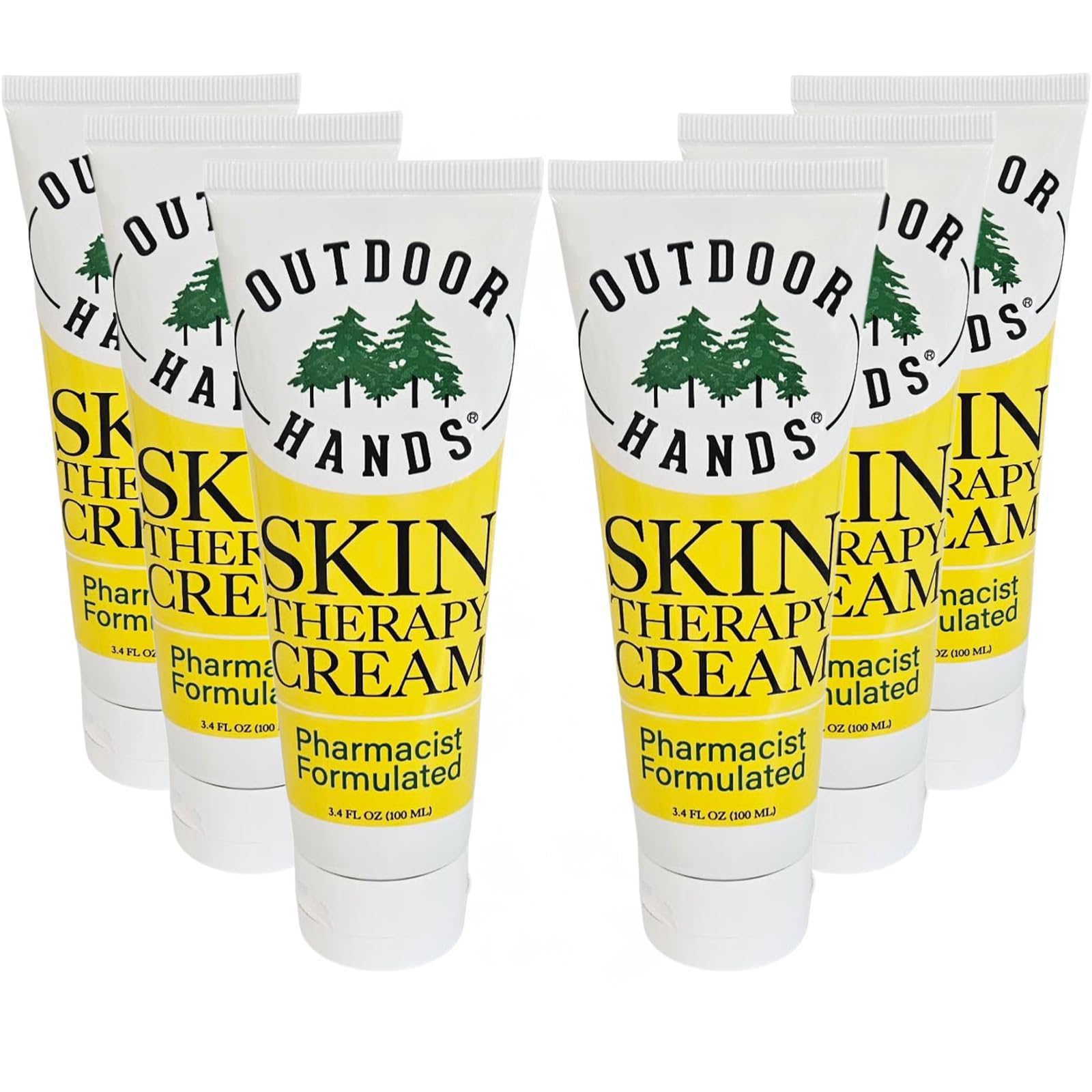 Outdoor Hands Skin Therapy Cream jar for daily use and relief from dry, cracked hands.