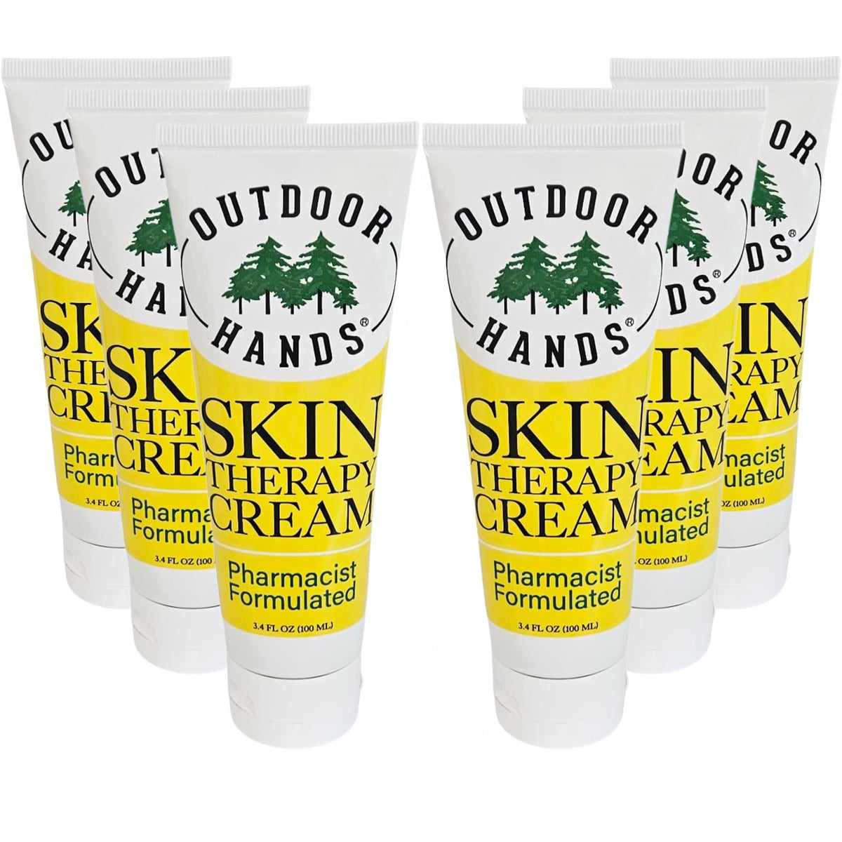 Outdoor Hands Skin Therapy Cream jar for daily use and relief from dry, cracked hands.