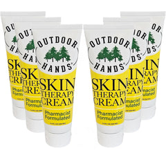 Outdoor Hands Skin Therapy Cream jar for daily use and relief from dry, cracked hands.
