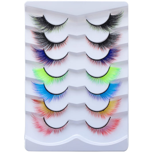 Outopen Angel colored lashes create a fox-eye look with a lift for day-to-night wear.
