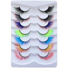 Outopen Angel colored lashes create a fox-eye look with a lift for day-to-night wear.