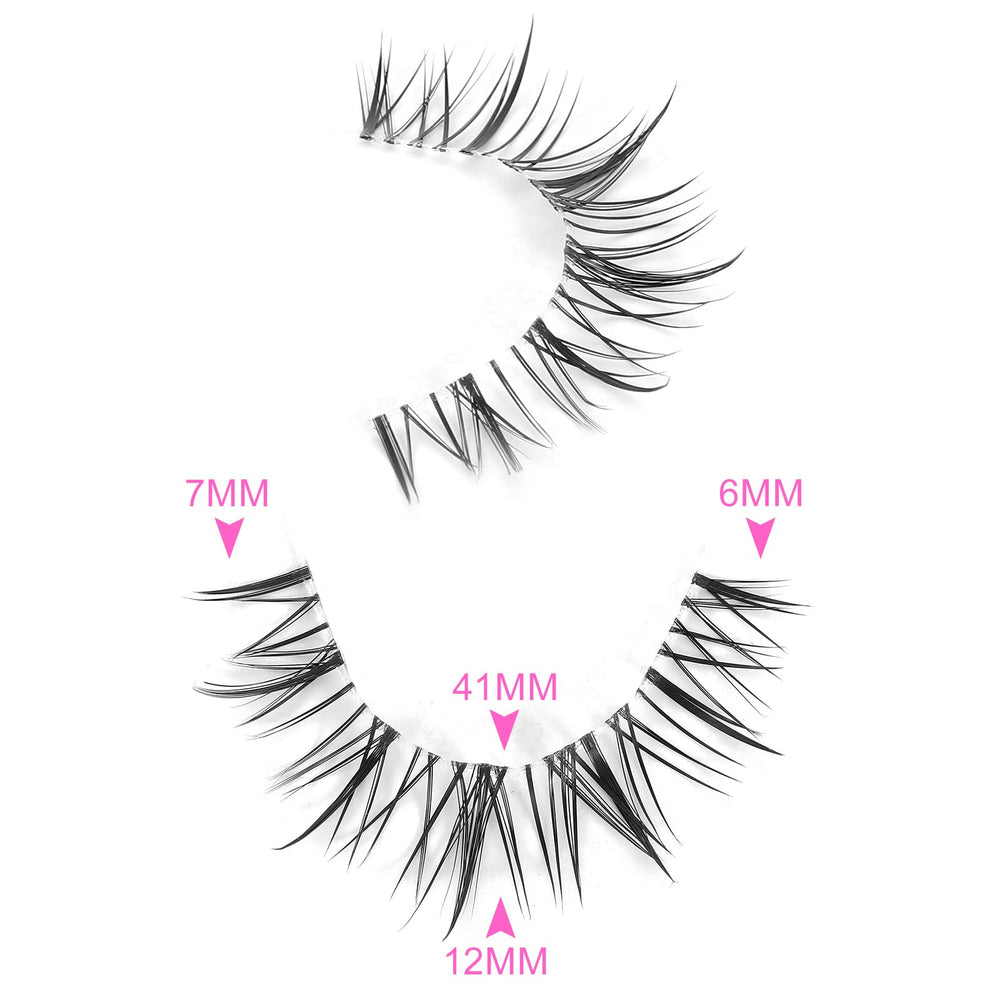 outopen manga lashes clear band blends with natural lashes for a seamless look