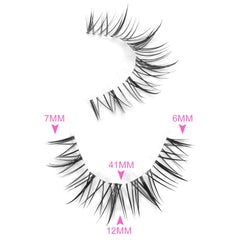 outopen manga lashes clear band blends with natural lashes for a seamless look