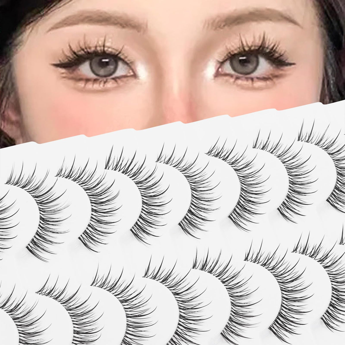 outopen Manga Lashes natural-look clear-band for seamless daily wear and subtle enhancement